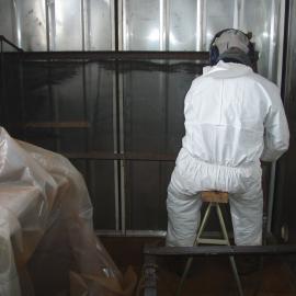 Repairing bed frame from Scott's 'Terra Nova' Hut (001)