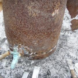 Water melter for Gurney's patent stove, Scott's 'Terra Nova' Hut (005