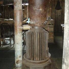Water melter fitted atop Gurney's patent stove 