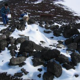 2003 K440 at Cape Crozier - David Harrowfield documenting Wilson's Igloo site (001)