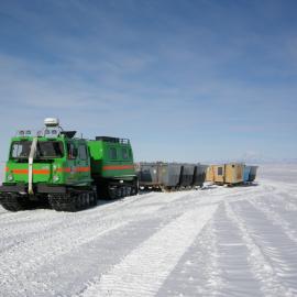 2013-14 Hägglunds pulling AHT supplies across the sea ice (001)