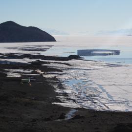 2013-14 AHT field camp and Scott's 'Terra Nova' hut, Cape Evans