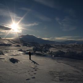 2013-14 AHT team member on a walk