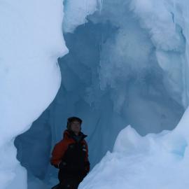 2013-14 Nicola Dunn in an ice cave