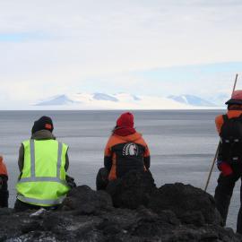 2013-14 AHT team on a walk near Cape Evans
