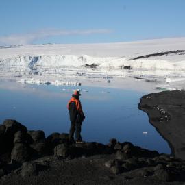 2013-14 Josiah Wagener on a walk near Cape Evans