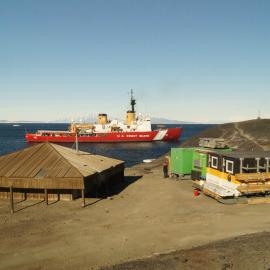 2013-14 AHT containers onsite at Hut Point