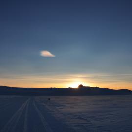 2013-14 Light going down behind Castle Rock