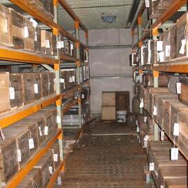 2013-14 Conserved timber boxes in storage, Scott Base (001)