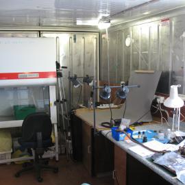 2013-14 Interior of the mobile conservation lab