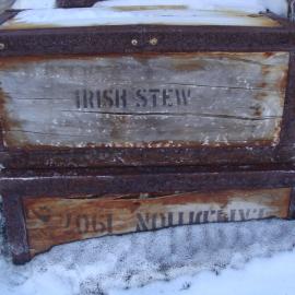 2013-14 Venesta case outside Shackleton's 'Nimrod' hut, Cape Royds (002)