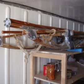 2013-14 Artefacts in storage in a container, Scott Base (002)