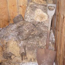 2013-14 Location image, fodder bales, Scott's 'Discovery' hut, Hut Point (001)