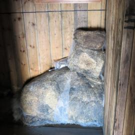 2013-14 Location image, fodder bales, Scott's 'Discovery' hut, Hut Point (008)