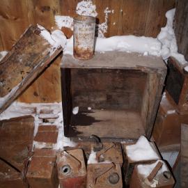 2013-14 Location image, artefacts, Scott's 'Discovery' hut, Hut Point