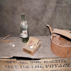 2013-14 Location image, biscuit boxes, Scott's 'Discovery' hut, Hut Point