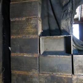 2013-14 Location image, biscuit boxes, Scott's 'Discovery' hut, Hut Point