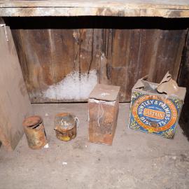 2013-14 Location image, artefacts on Table 1, Scott's 'Discovery' hut, Hut Point (003)