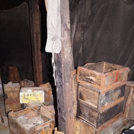 2013-14 Location image, artefacts on post, Scott's 'Discovery' hut, Hut Point (002)