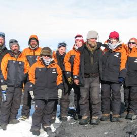2009-10 Antarctic Heritage Trust summer and winter conservation teams at Cape Royds