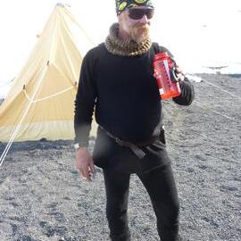 2009-10 AHT's Al Fastier at Cape Evans field camp