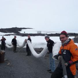 2009-10 Conservators at work, Scott's 'Terra Nova' hut, Cape Evans (036)