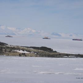 2005-06 Three ships visible off Cape Royds