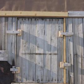 2005-06 Work details, window, Shackleton's 'Nimrod' hut, Cape Royds (001)