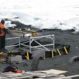 2010-11 Conservators at work, Diana Komejan at Cape Evans