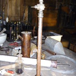 2010-11 Acetylene lamp base inside the Physical Laboratory, Cape Evans