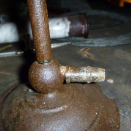 2010-11 Acetylene lamp base inside the Physical Laboratory, Cape Evans
