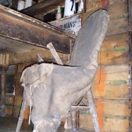 2010-11 Hessian draped chair inside Scott's 'Terra Nova' hut