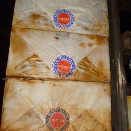 2010-11 Huntley & Palmers biscuit boxes inside Scott's 'Terra Nova' hut
