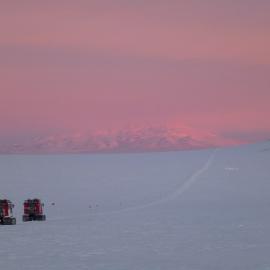2012 Hägglunds during last winter sunset