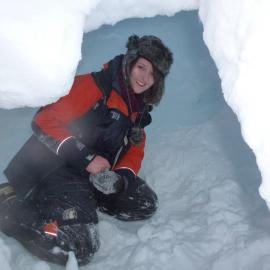 2012 AHT's Georgina Whiteley in ice shelter