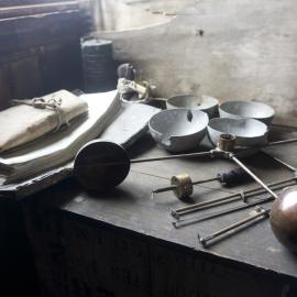 2012 Scott's 'Terra Nova' hut, interior, meteorological bench artefacts