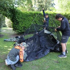 Young Inspiring Explorers™ pitching tents
