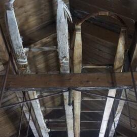 2012 Shackleton's 'Nimrod' hut, interior, sledges