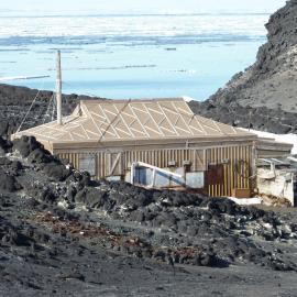 2010-11 Final inspection, Shackleton's 'Nimrod' hut, Cape Royds