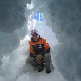 2010-11 Randy Churchill in an ice cave