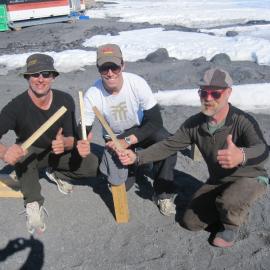 2010-11 John Taylor, Jamie Clarke, and Al Fastier playing Kubb