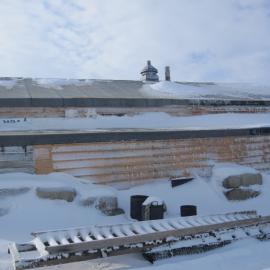 2010-11 Snow build-up around Scott's 'Terra Nova' hut, Cape Evans