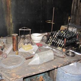 2010-11 Scientific implements inside Scott's 'Tera Nova' hut