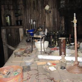 2010-11 Scientific implements inside Scott's 'Tera Nova' hut