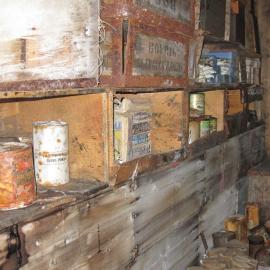 2010-11 Artefacts stored in the bulkhead inside Scott's 'Terra Nova' hut