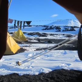 2010-11 View from the tent at the Cape Evans field camp
