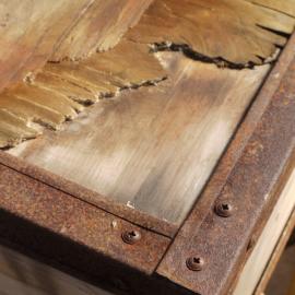 2010-11 Detail of Venesta case repairs, Cape Royds (009)