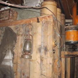 2010-11 Lantern inside Shackleton's 'Nimrod' hut, Cape Royds