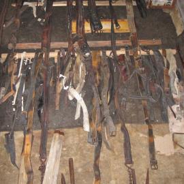 2010-11 Tack hanging inside Mawson's laboratory, Cape Royds