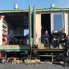 2010-11 K170 team members take a break at the field camp, Cape Evans